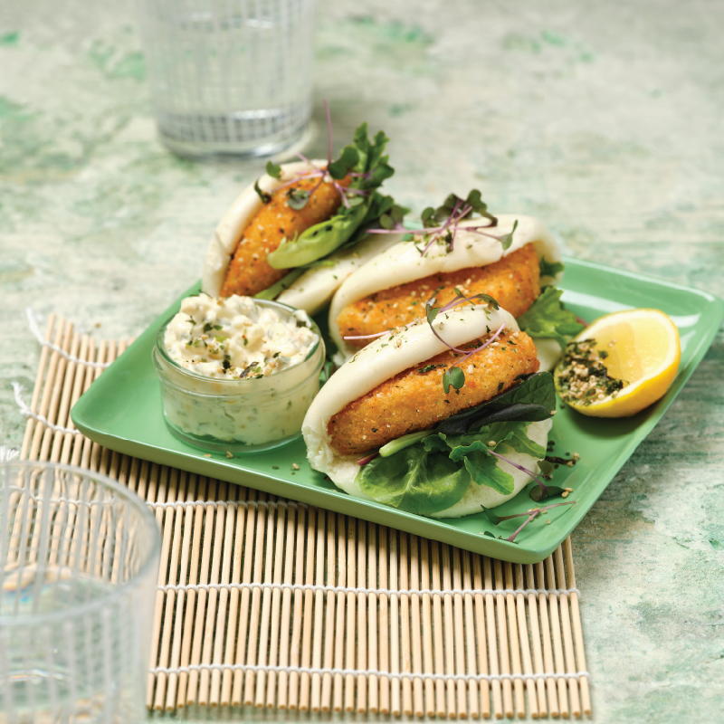 Leader Fish Cake Furikake Bao Patties Foods