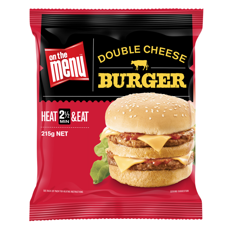 On The Menu Double Cheese Burger