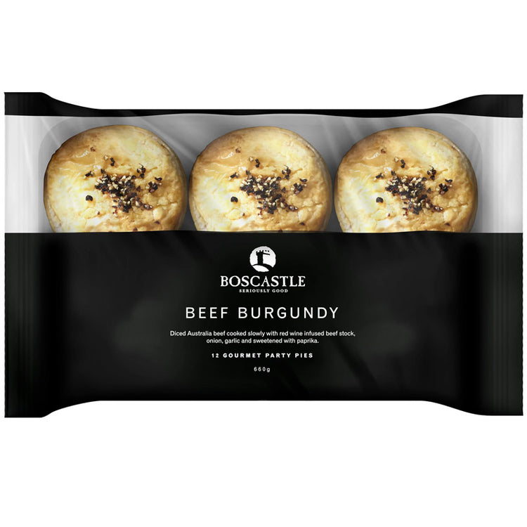 Boscastle Beef Burgundy Party Pie