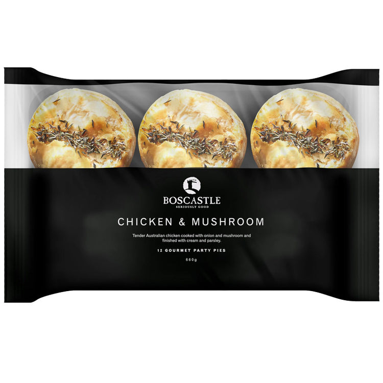 Boscastle Chicken & Mushroom Party Pie