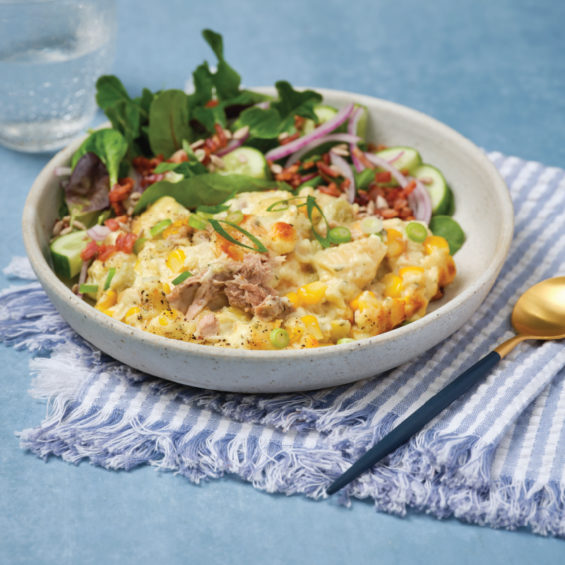 7 Star Tuna Bake with Green Salad Foodservice Patties Food Group