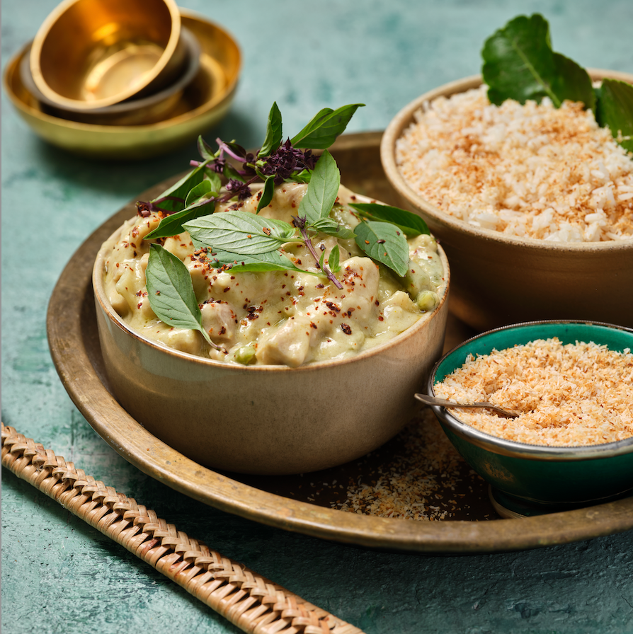 7 Star Thai Green Curry with Toasted Coconut Rice Patties Foods