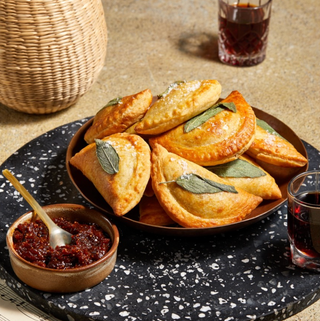 Patties Pasties with Sage and Beetroot Relish