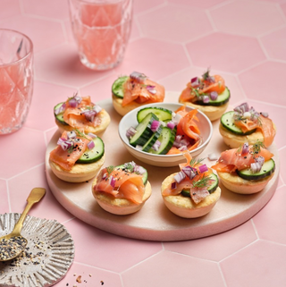 Patties Party Pies with Smoked Salmon Toppers