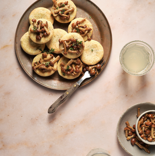 Patties Party Pies with Marinated Mushrooms