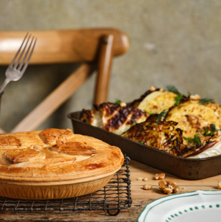 Boscastle Aussie Family Pie with Roasted Parmesan and Walnut Cabbage