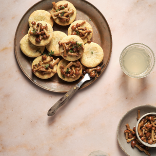 Patties Party Pies with Marinated Mushrooms