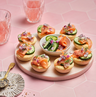 Patties Party Pies with Smoked Salmon Toppers