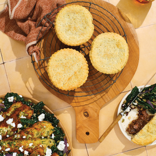 Herbert Adams Slow Cooked Beef Pies with Cavolo Nero and Zucchini Schnitzel Salad